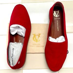 Brand New Red Suede Espadrille Style Shoe